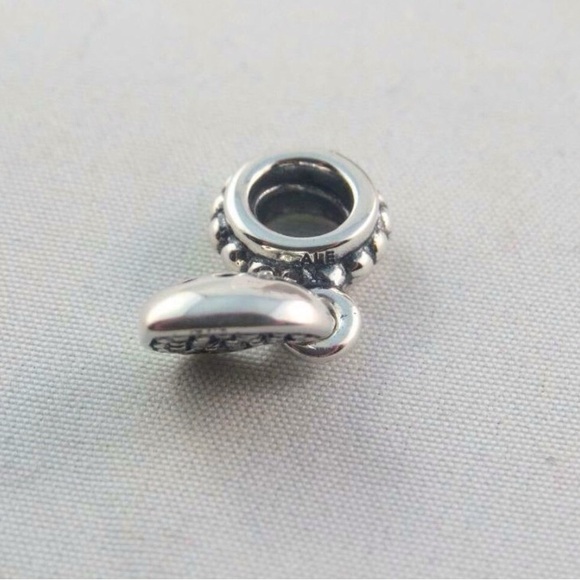 Pandora Heart Charm Black Pave Heart Charm S925 Ale #791023NCK (L12) - Picture 3 of 4